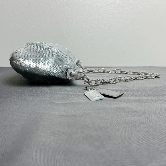COACH Vintage Poppy Sliver Sequined Evening Bag RARE 14368